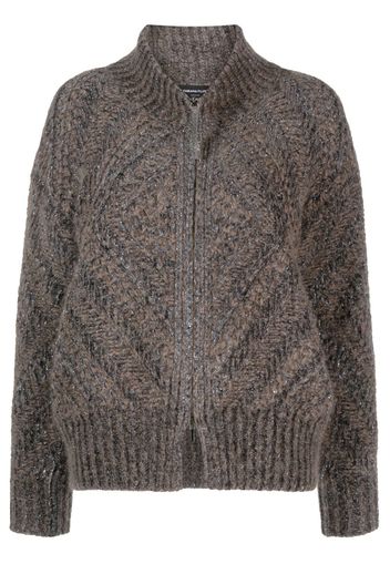 Fabiana Filippi Cardigan con zip - Marrone