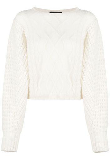 Fabiana Filippi cable-knit wool-blend jumper - Bianco