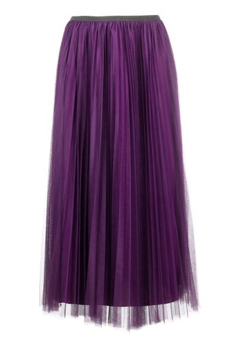 Fabiana Filippi pleated tulle midi skirt - Viola