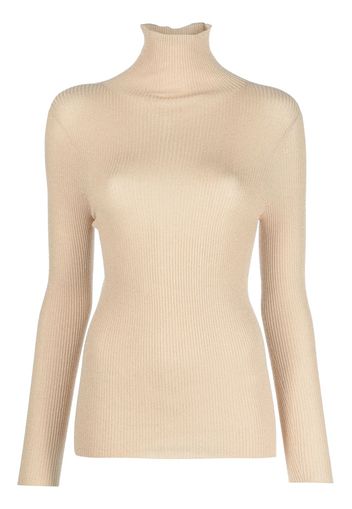 Fabiana Filippi ribbed-knit roll-neck top - Toni neutri