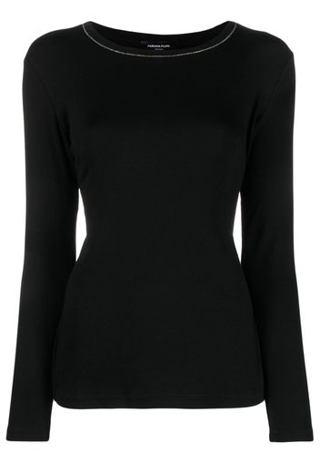 Fabiana Filippi bead-detailing fine-knit jumper - Nero