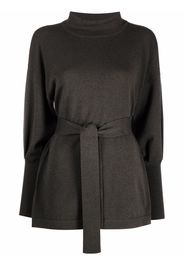 Fabiana Filippi belted funnel-neck jumper - Verde