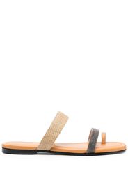 Fabiana Filippi 15mm open-toe leather slides - Toni neutri