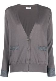 Fabiana Filippi Cardigan con scollo a V - Grigio