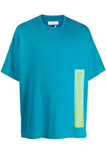 Facetasm logo-print T-Shirt - Blu