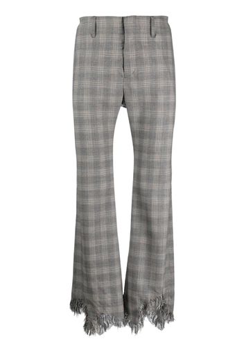 Facetasm check-print wool trousers - Grigio