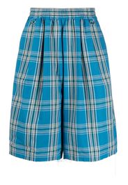 Facetasm tartan knee-length shorts - Blu