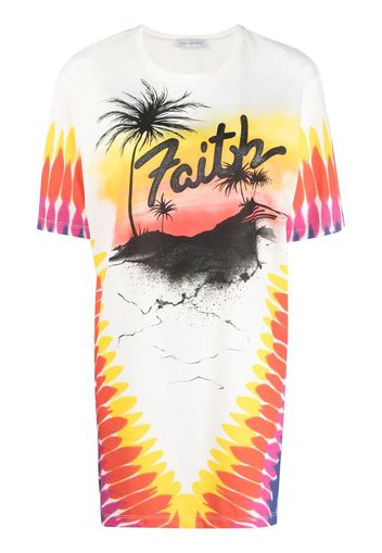 Faith Connexion tie-dye logo print T-shirt - Bianco