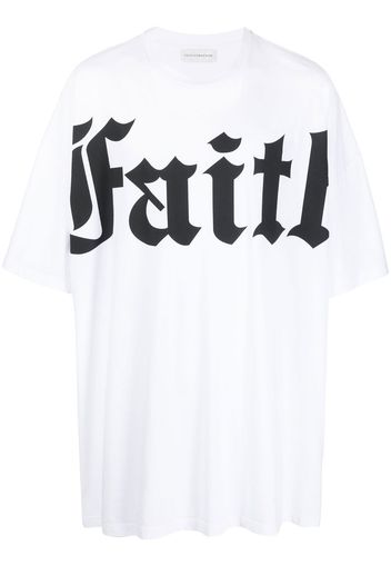 Faith Connexion logo-print cotton T-shirt - Bianco