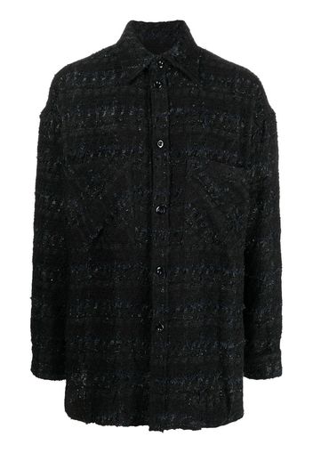 Faith Connexion long sleeve tweed shirt - Nero