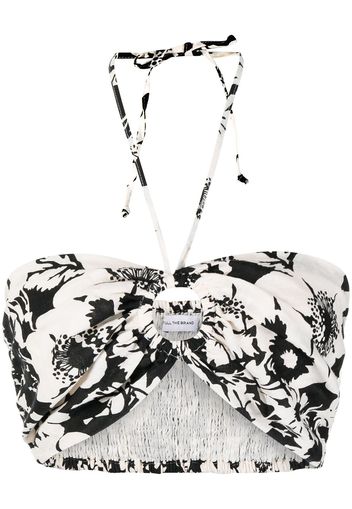 Faithfull the Brand Cyprus Caronia floral-print bralette top - Nero