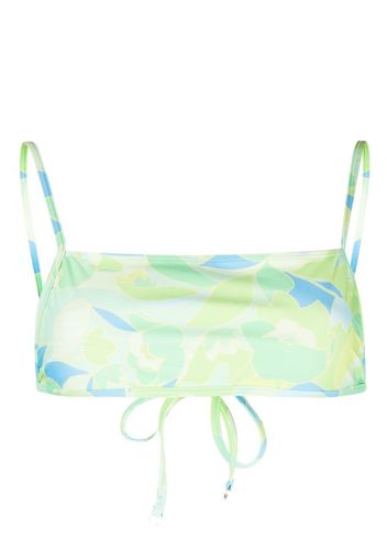 Faithfull the Brand Cassia galarosa-print bikini top - Verde