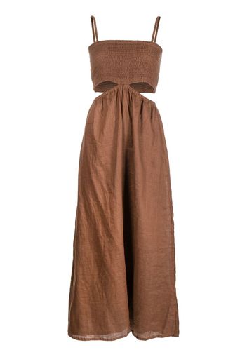 Faithfull the Brand Tayari mid-length dress - Marrone