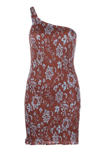 Faithfull the Brand Oceania print minidress - Marrone