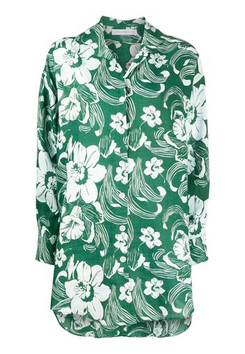 Faithfull the Brand Tortuga floral-print shirt dress - Verde