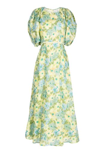 Faithfull the Brand Valerina floral-print linen maxi dress - Verde