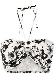 Faithfull the Brand Cyprus Caronia floral-print bralette top - Nero