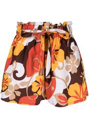 Faithfull the Brand paperbag-waist cotton shorts - Multicolore