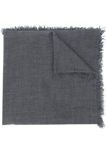 frayed-hem cashmere scarf