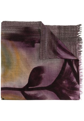 silk-cashmere blend abstract print scarf