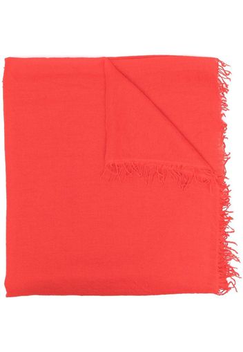 Faliero Sarti frayed edge scarf - Rosso