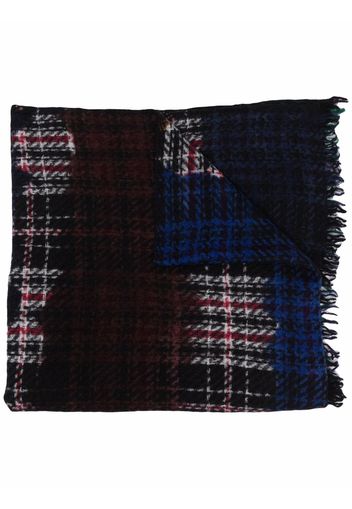 Faliero Sarti check -print scarf - Blu