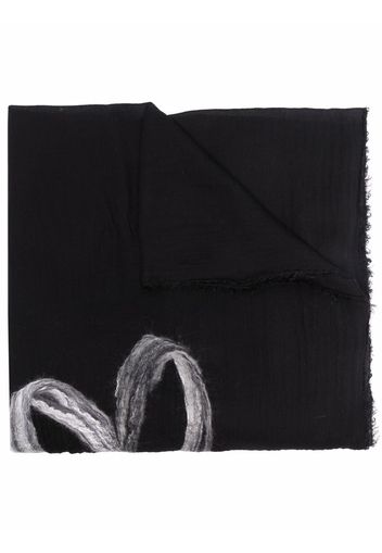 Faliero Sarti heart-print knitted scarf - Nero