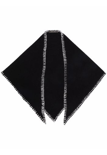 Faliero Sarti whipstich-trimmed scarf - Nero