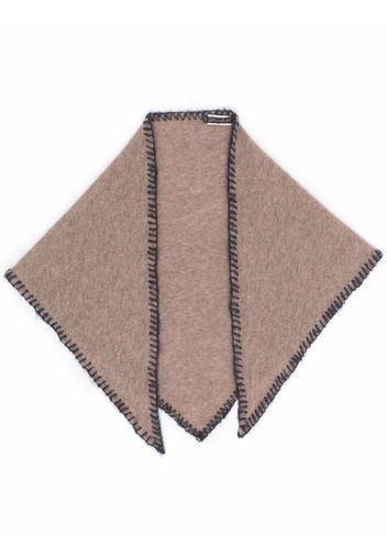 Faliero Sarti whipstitch-trimmed scarf - Marrone