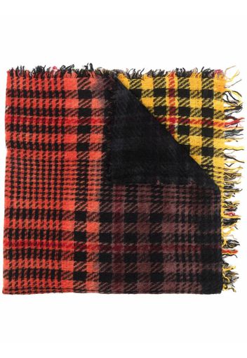 Faliero Sarti colour-block plaid scarf - Giallo