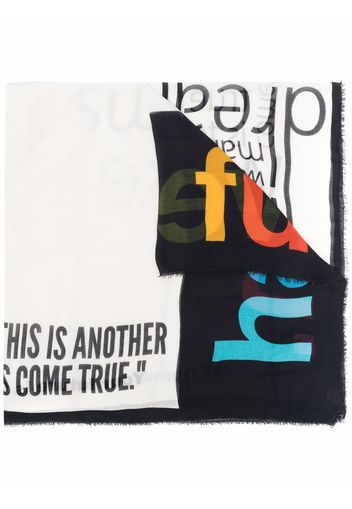 Faliero Sarti graphic-print scarf - Bianco