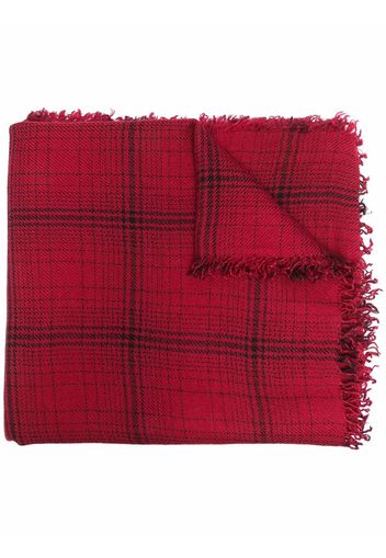 Faliero Sarti check print scarf - Rosso