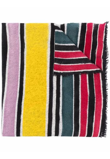 Faliero Sarti stripe-print cashmere scarf - Giallo