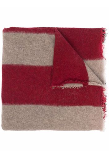 Faliero Sarti long striped cashmere scarf - Rosso