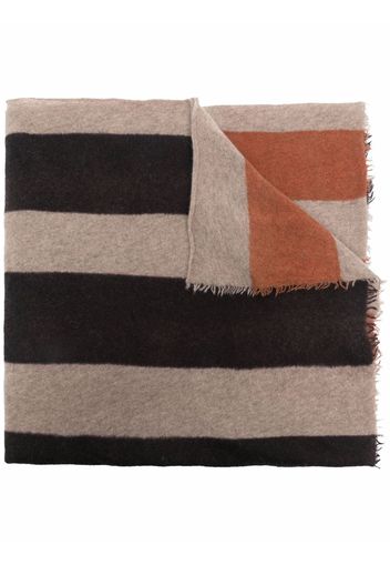 Faliero Sarti stripe-print scarf - Marrone