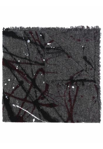 Faliero Sarti paint-splatter virgin wool-blend scarf - Grigio