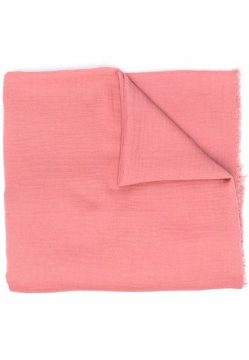 Faliero Sarti fine-knit frayed-edge scarf - Rosa