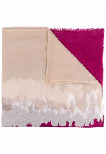 Faliero Sarti tie-dye frayed scarf - Rosa