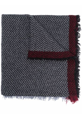 Faliero Sarti herringbone-knit scarf - Blu