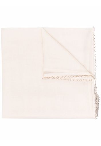 Faliero Sarti beaded-edge scarf - Toni neutri