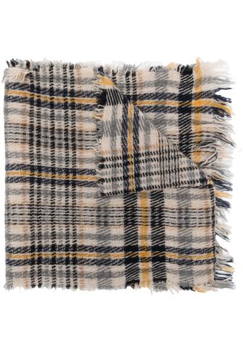 Faliero Sarti plaid-pattern fringed scarf - Toni neutri