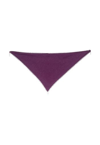 Faliero Sarti contrasting-trim cashmere scarf - Viola