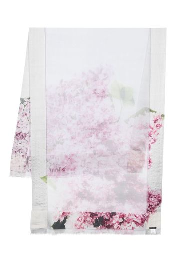 Faliero Sarti floral-print silk scarf - Viola
