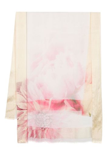 Faliero Sarti floral-print silk scarf - Toni neutri