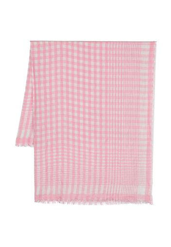 Faliero Sarti check-pattern scarve - Rosa