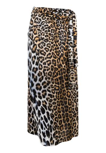 Faliero Sarti leopard-print scarf - Toni neutri