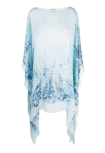 Faliero Sarti floral-print silk tunic - Blu