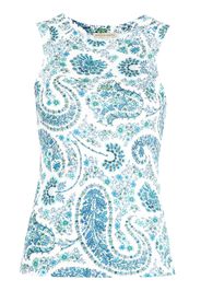 Faliero Sarti Top smanicato con stampa paisley - Blu