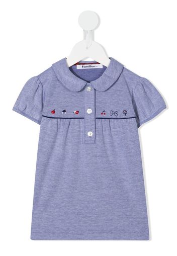 Familiar Polo con ricamo - Blu