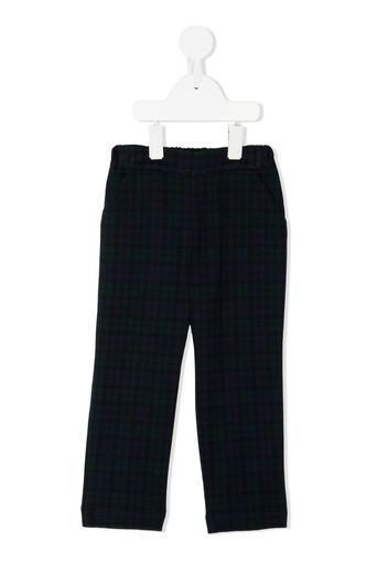 Familiar Pantaloni dritti con motivo tartan - Verde